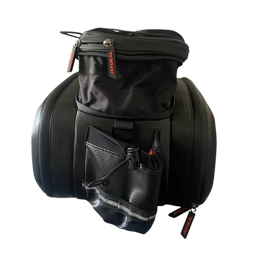 Hard Shell Waterproof Bike Bag for Rear Rack Reflector Rain Cover Shoulder Strap - Picture 7 of 16